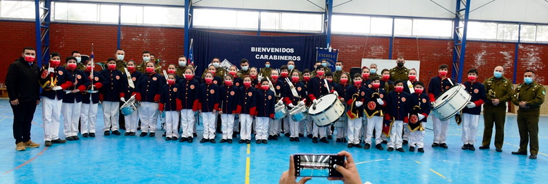 Banda escolar de Recinto y la Banda Instrumental de Suboficiales de Carabineros se presentaron en la escuela José Toha Soldevila 05-09-2022 (71)